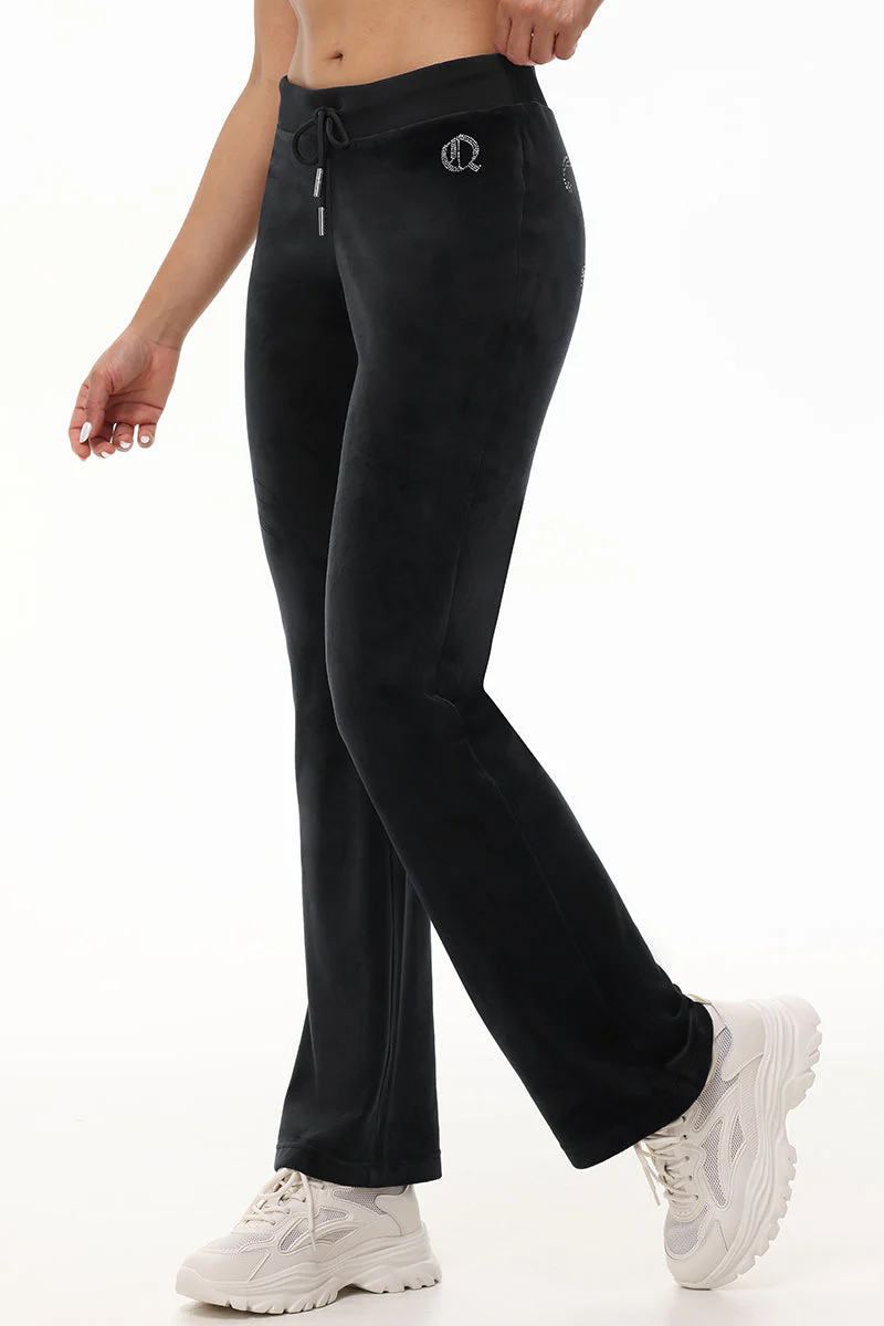 Custom Initial OG Big Bling Velour Track Pants - Image 19