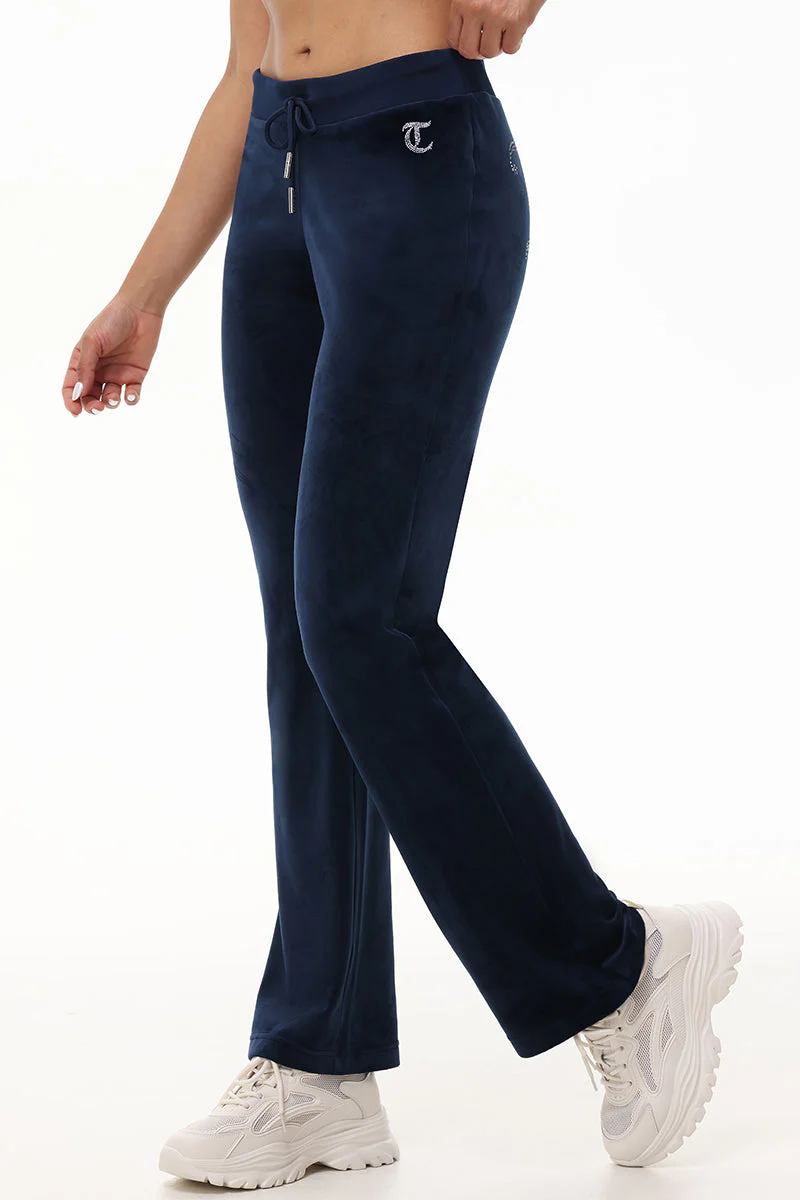 Custom Initial OG Big Bling Velour Track Pants - Image 22
