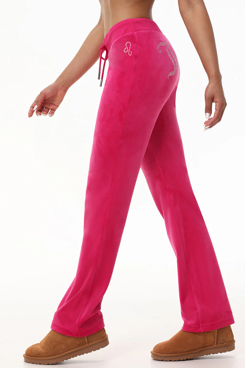 Custom Zodiac OG Big Bling Velour Track Pants - Image 8