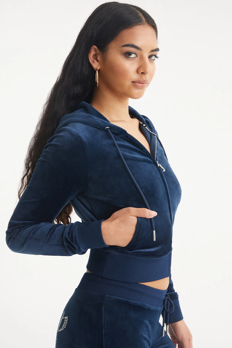 Gemini Customizable Big Bling Velour Hoodie - Image 4