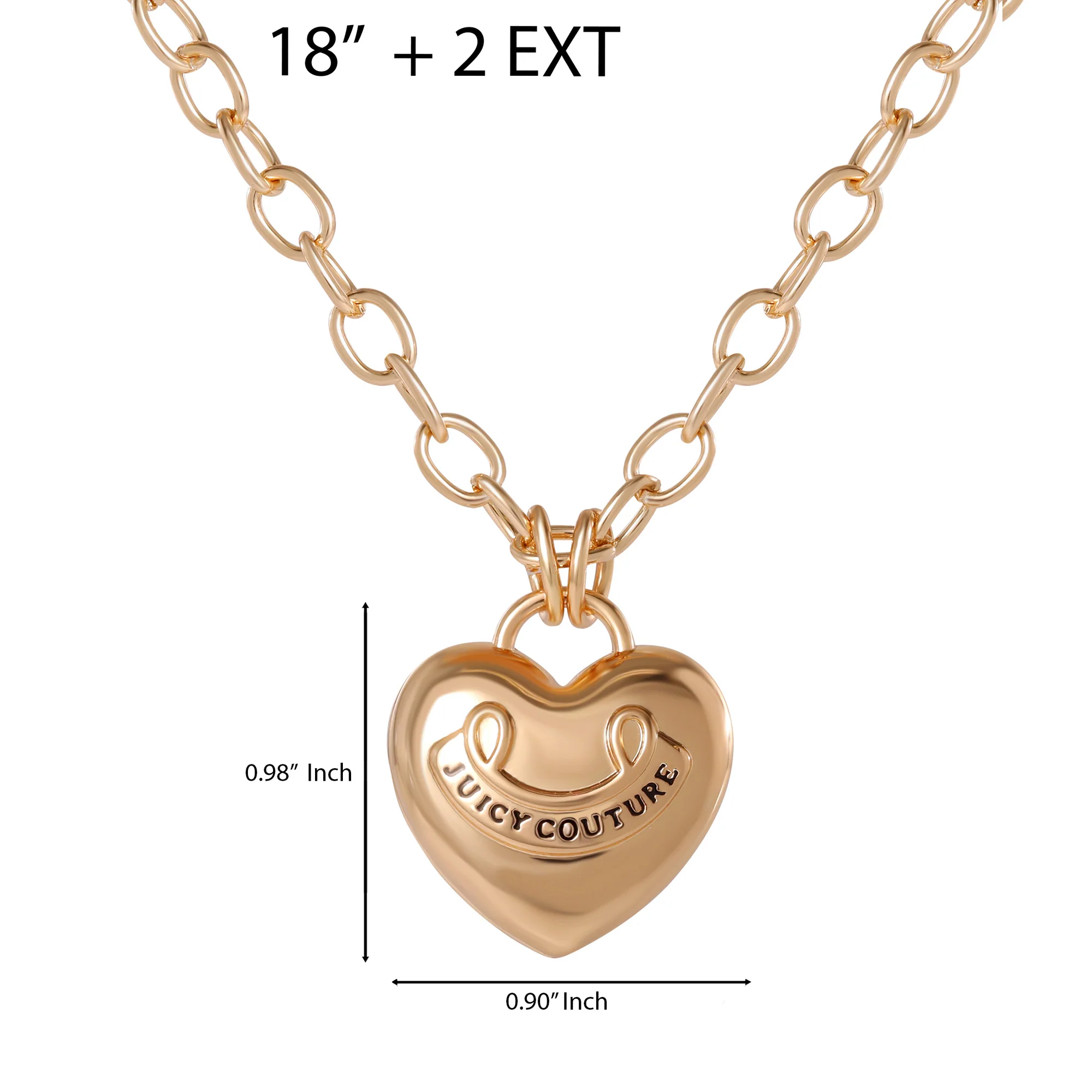 Puffed Heart Pendant Necklace - Image 4