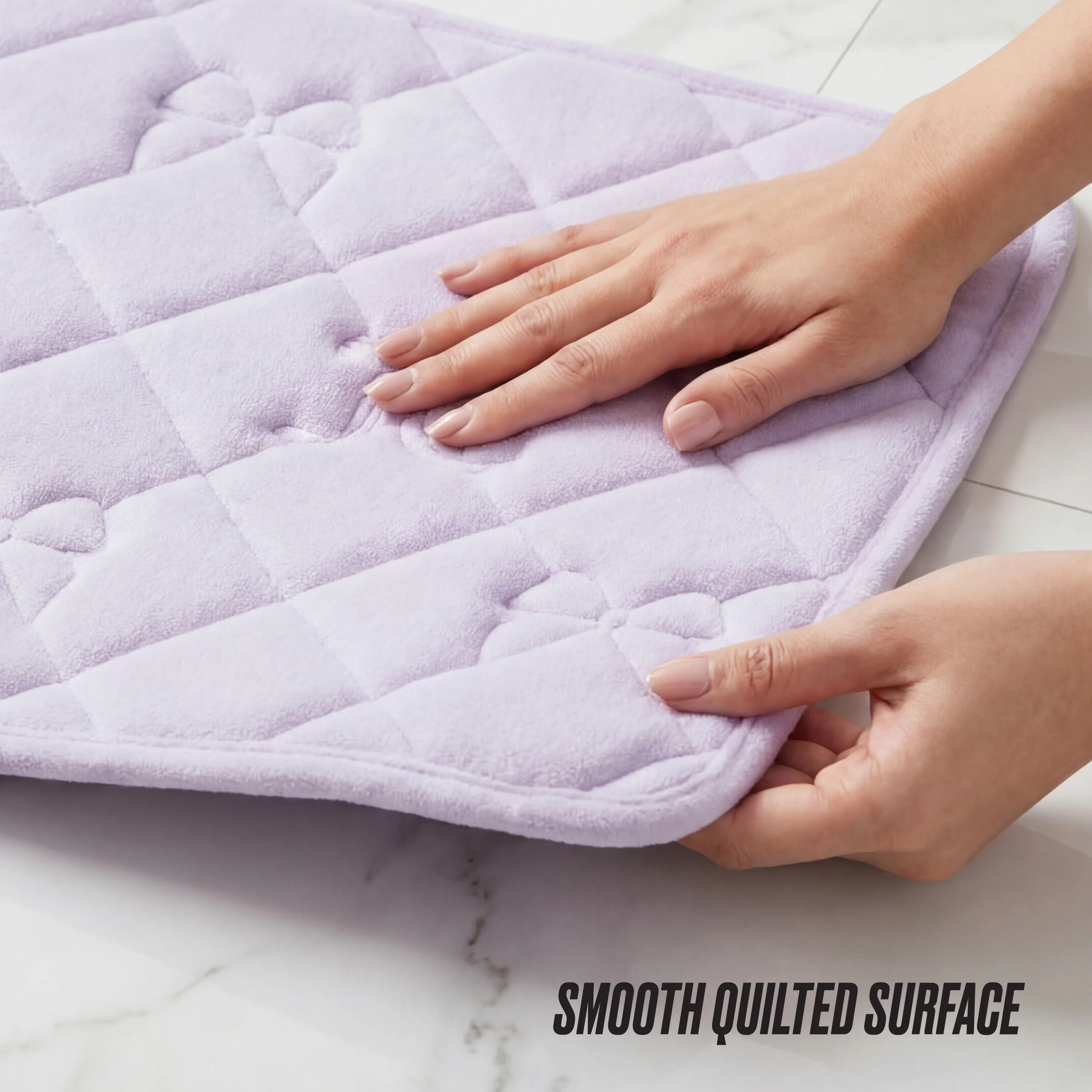 Quilted Memory Foam Bath Mat 2-Piece Set - Image 4