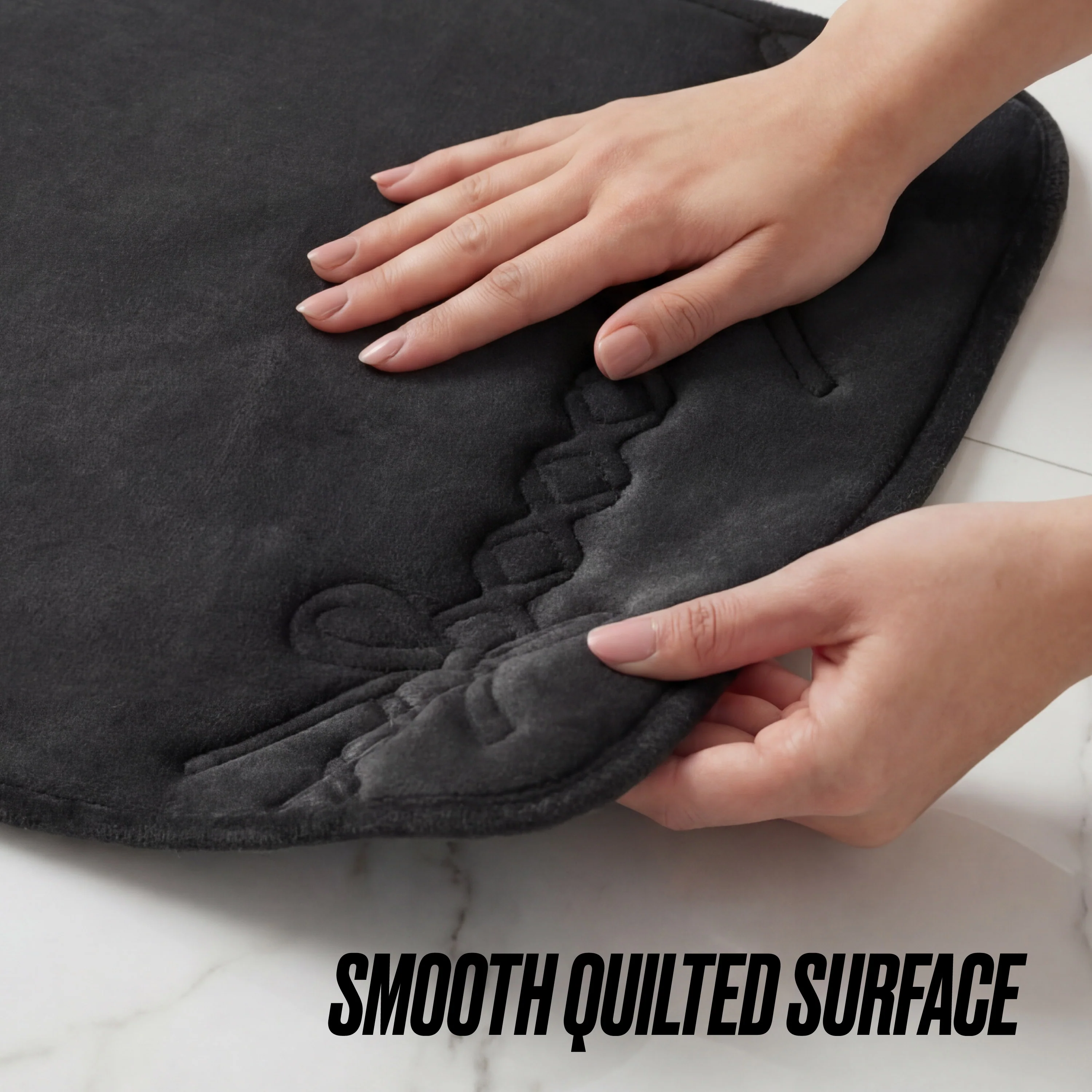 Quilted Memory Foam Bath Mat 2-Piece Set - Image 6