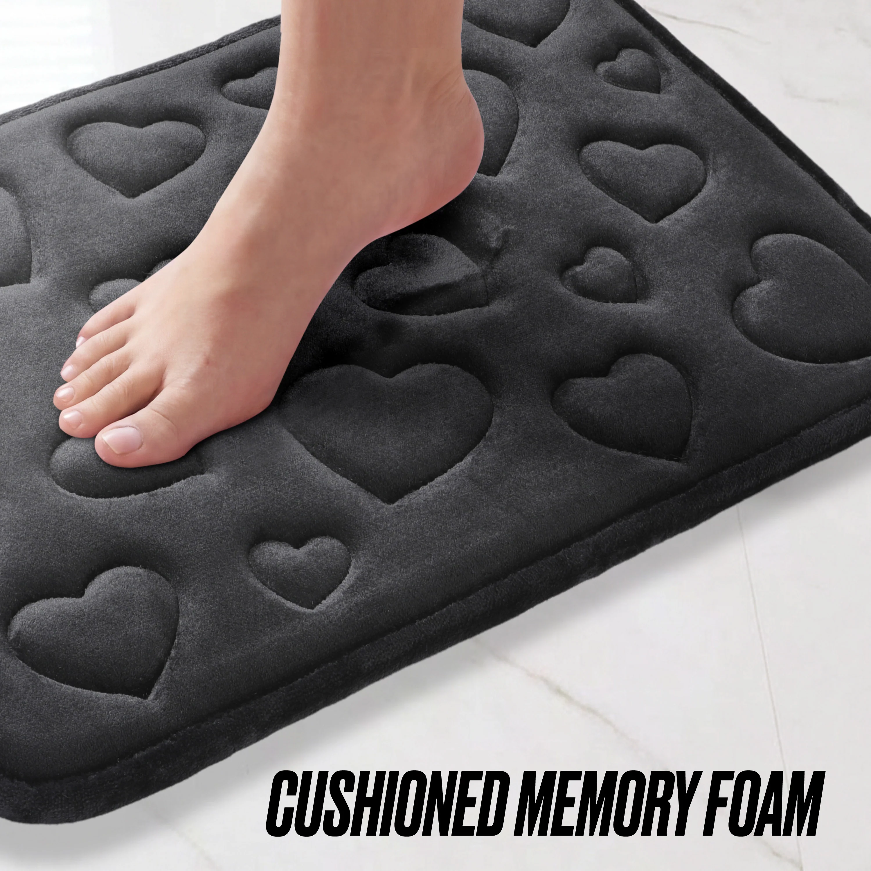 Quilted Memory Foam Bath Mat 2-Piece Set - Image 7