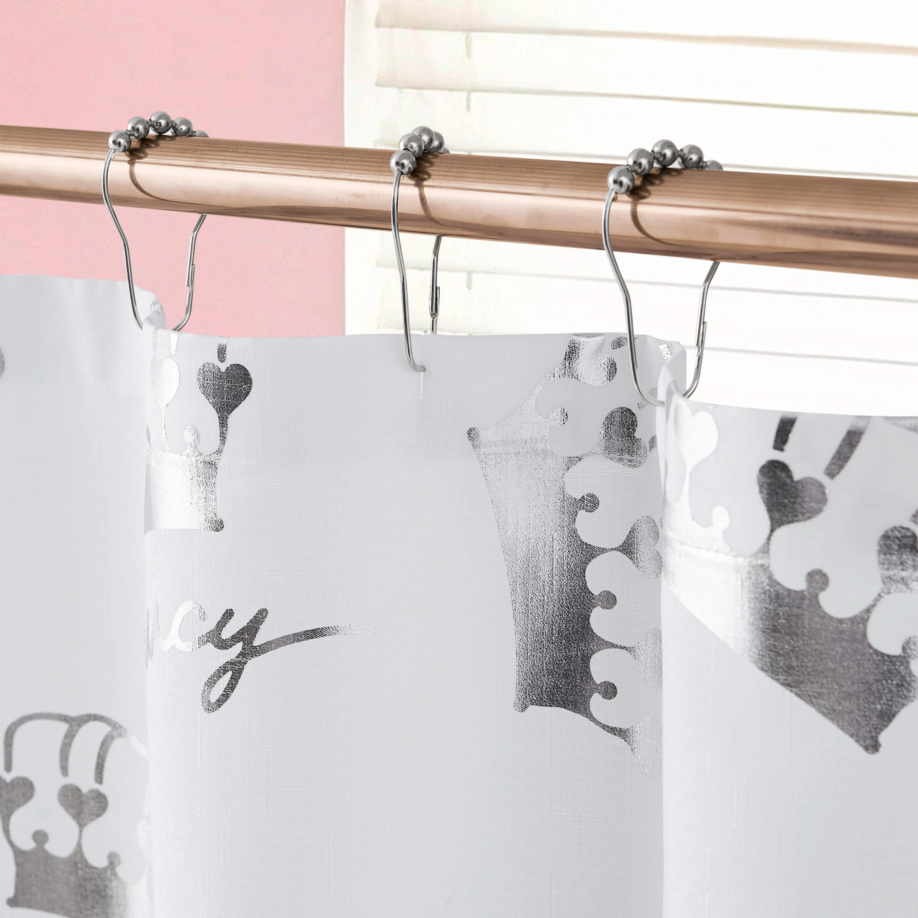 Shower Curtain and Hooks Set - Image 6