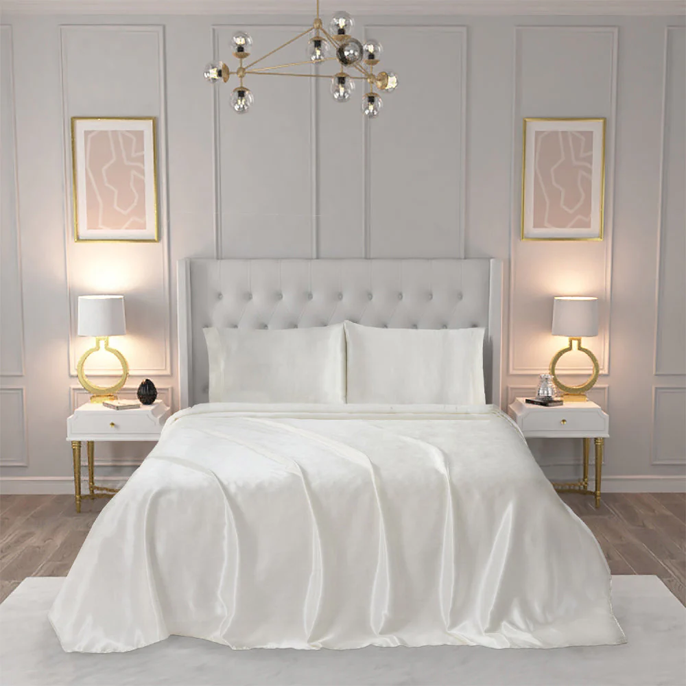 Solid Satin Sheet Set - Image 2